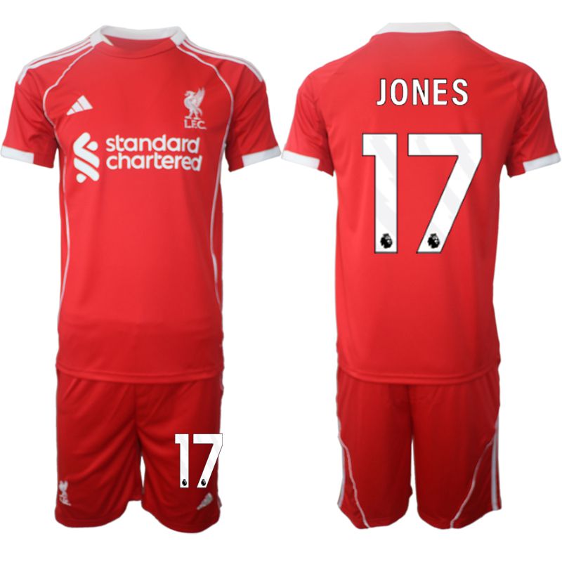 Men 2025-2026 Season Club Liverpool home red #17 Soccer Jersey